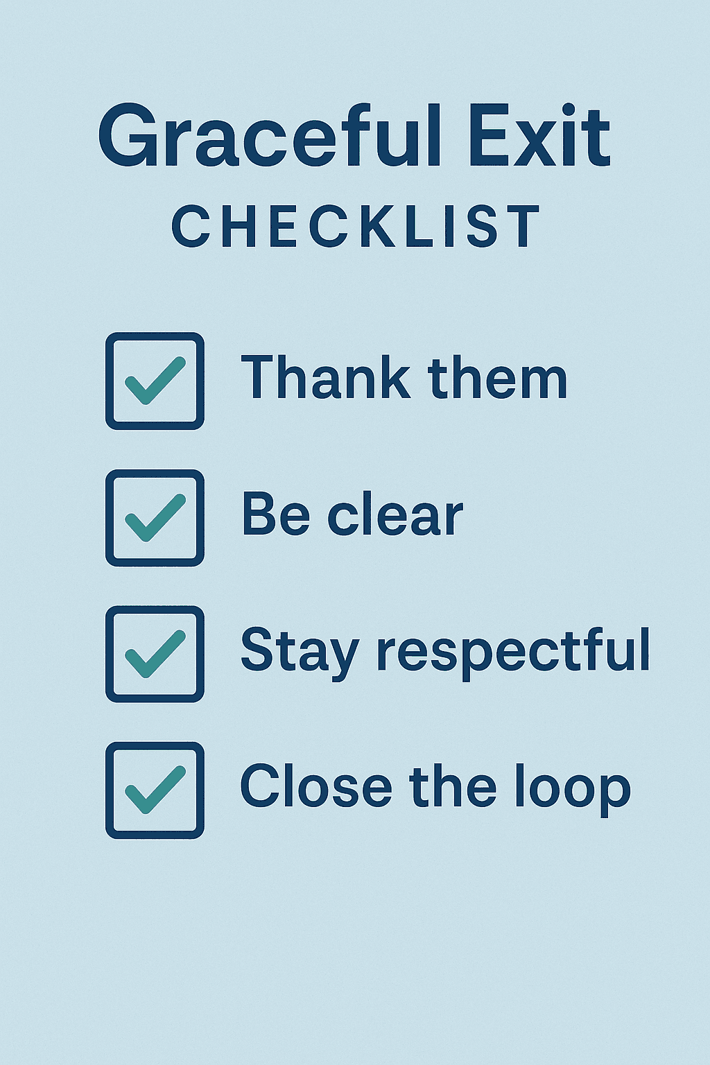 Graceful Exit Checklist