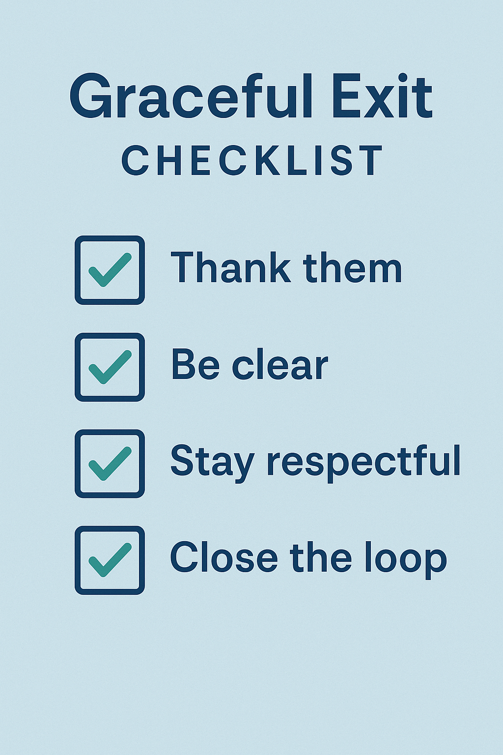 Graceful Exit Checklist