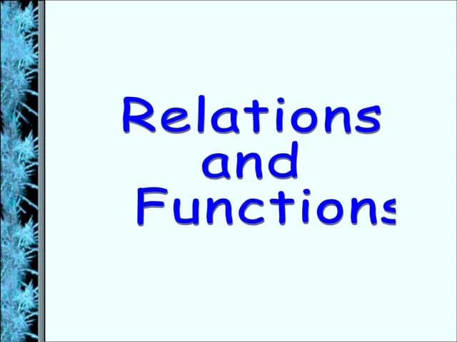 Functions, Relations, and Algorithms